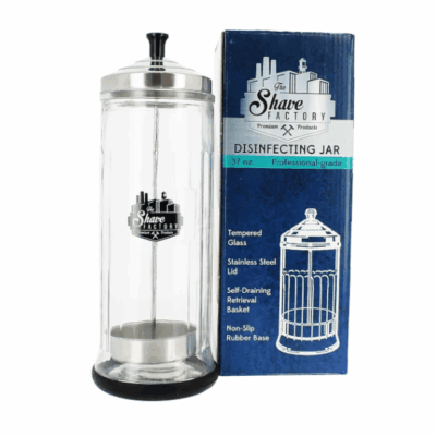 The shave factory disinfecting jar - glas 1000ml dompelaar