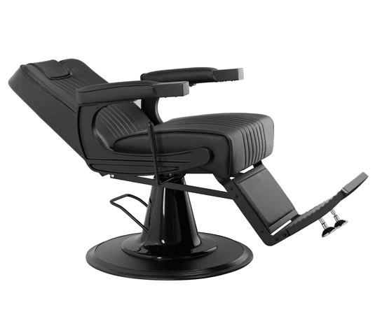 Barber Chair Washington Black Zijkant Liggend