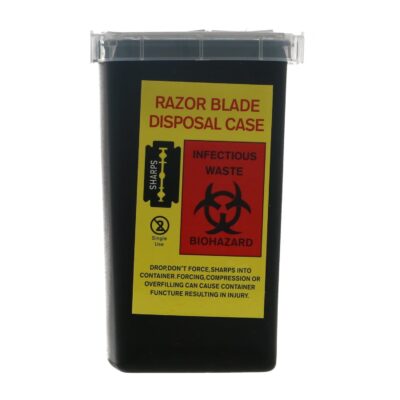 Razor Disposal Case Black and Red