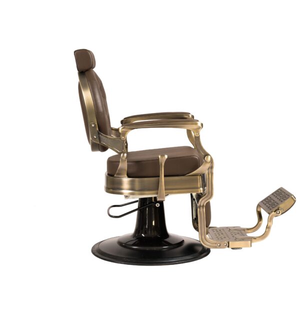 Barber Chair Texas Dark Brown Bronze Zijkant