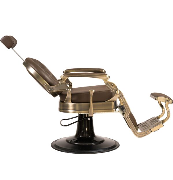 Barber Chair Texas Dark Brown Bronze Zijkant Liggend