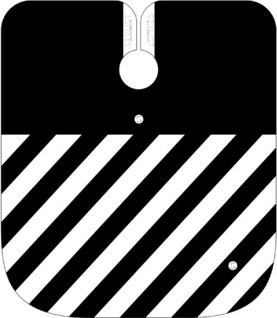 Black & White diagonal stripes Kapmantel