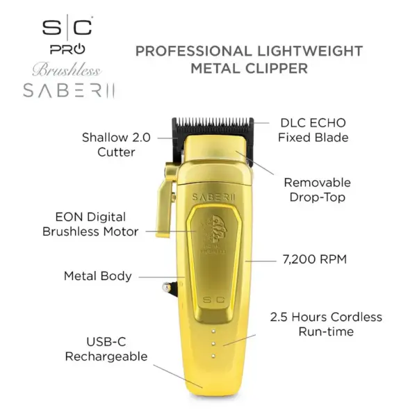 Stylecraft SABER Tondeuse 2.0 Goud