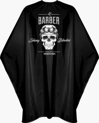 Barber Cape Skull Black
