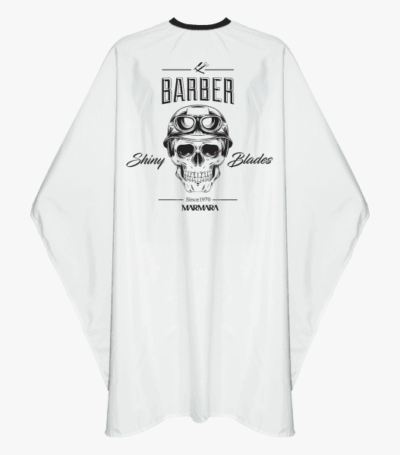 Barber Cape Skull White