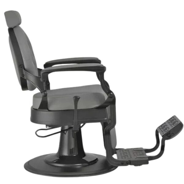 Barber Chair Texas Black Grey Zijkant