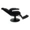 Barber Chair Utah Black Zijkant Liggend